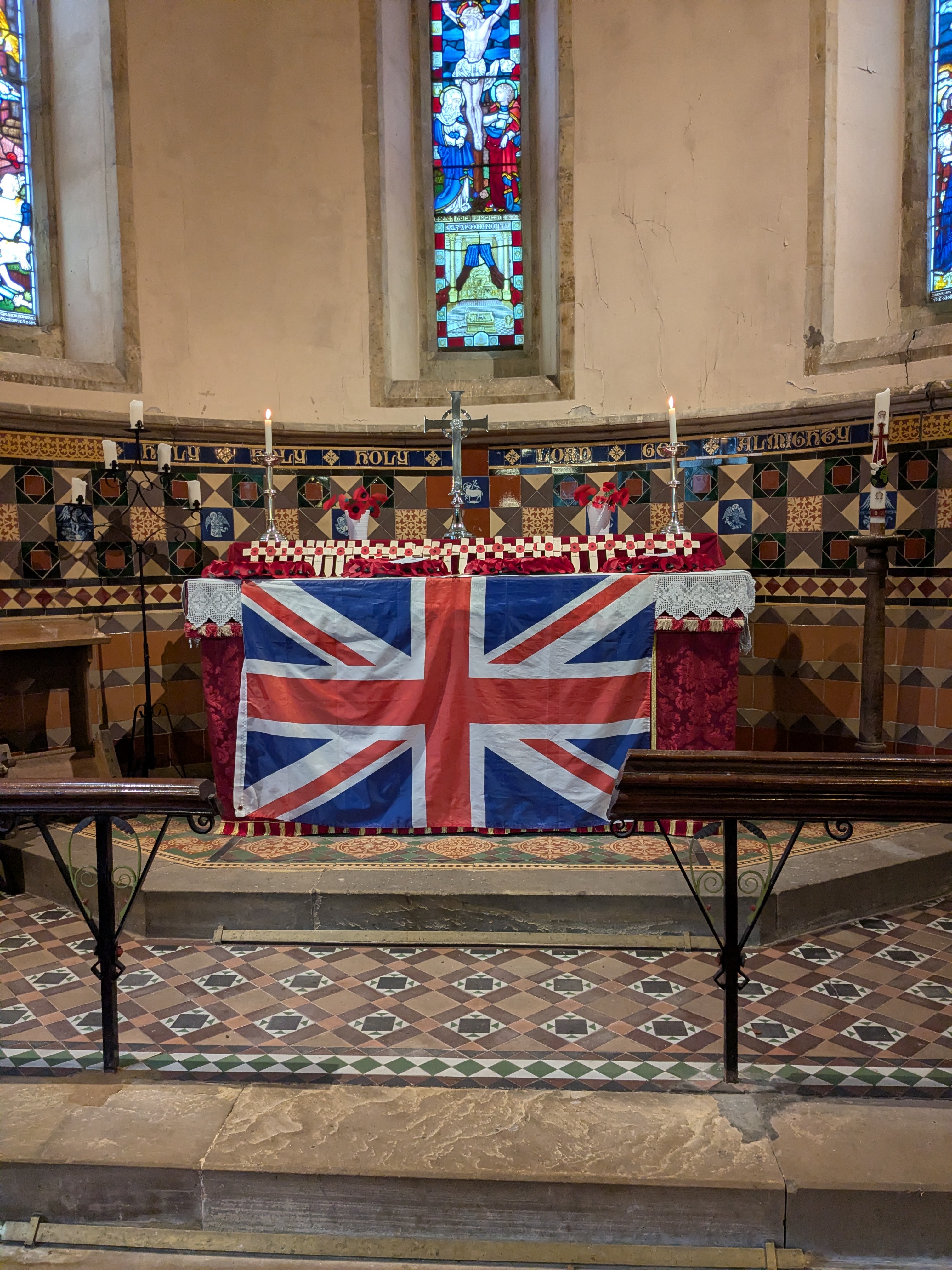Armistice day service 11th november 2025 altar at st michael and all angels
