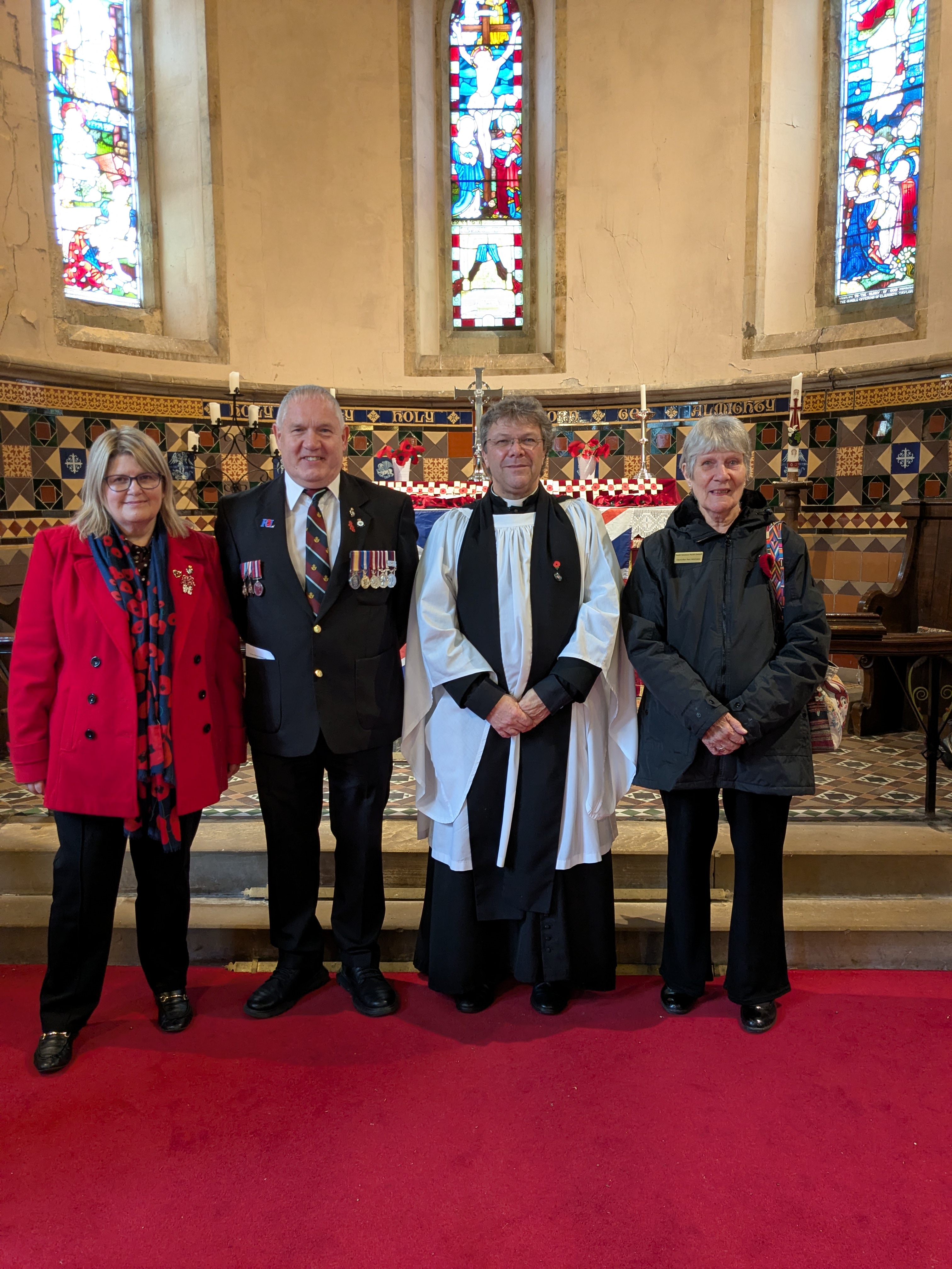 Rev collins rbl and cllr whittaker armistice day service oct 2025