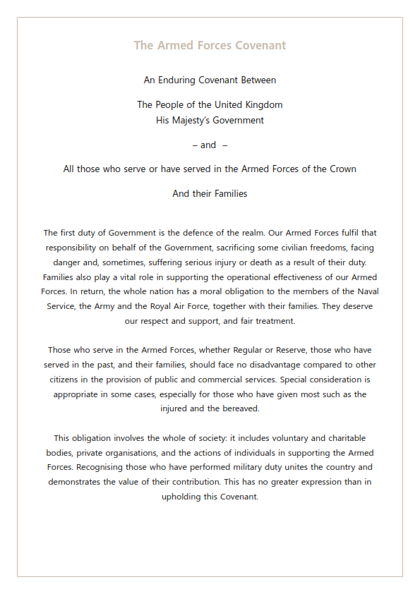 The armed forces covenant Image